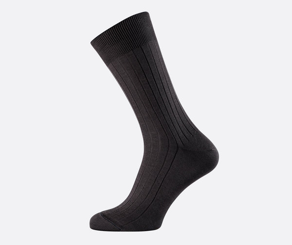 Filo di Scozia Mens Socks Charcoal Grey