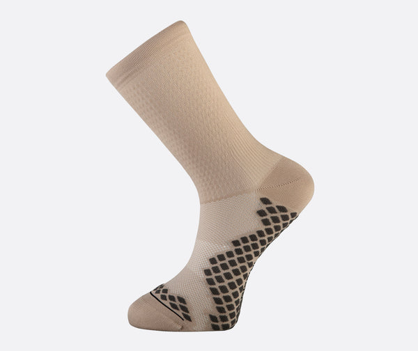 prx race cycling socks bissini taupe