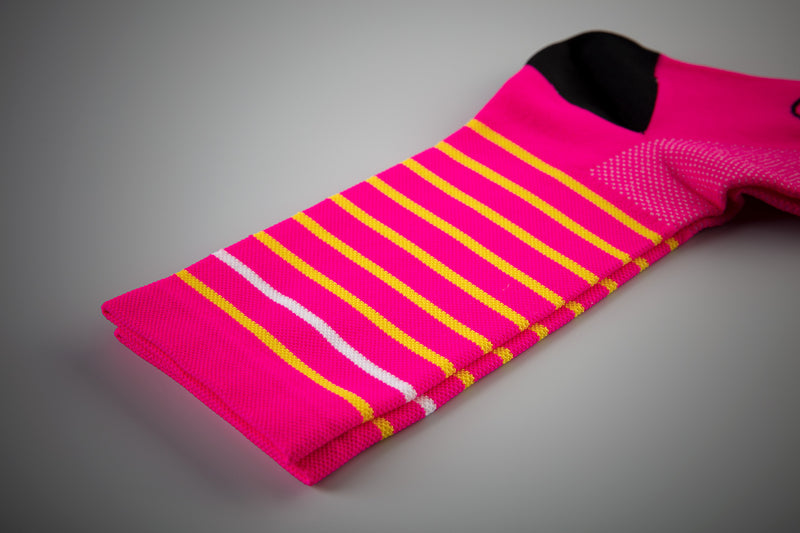 pink cycling socks hoop Pongo London cycling socks best cycling socks